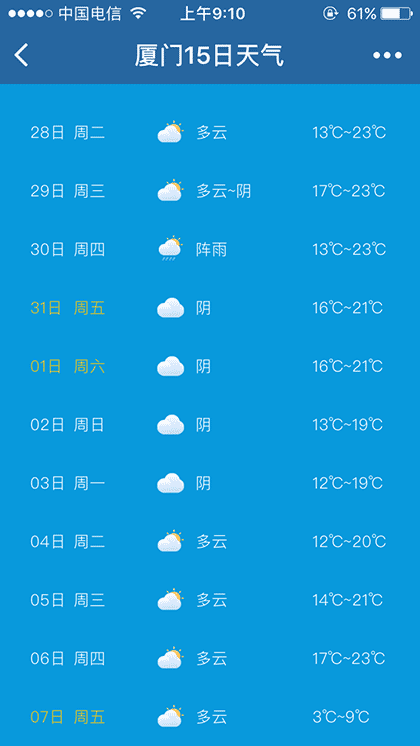 15日天气预报截图2