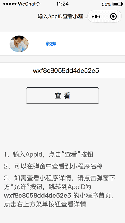 AppID查小程序名称截图1