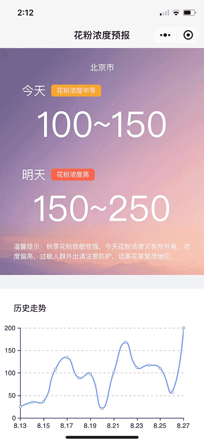 花粉预报截图1