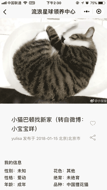 流浪星球领养中心截图2