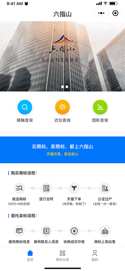 六指山商标注册信息查询系统截图1