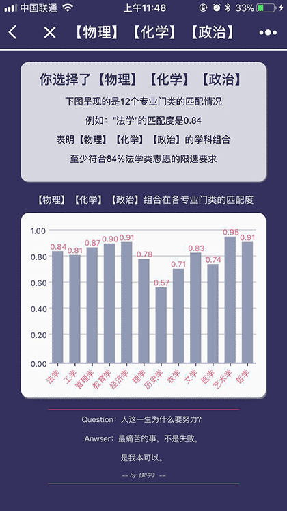 新高考选学科查询截图2